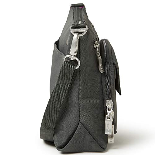 Baggallini womens Original RFID Everyday Crossbody Bag, Charcoal, One