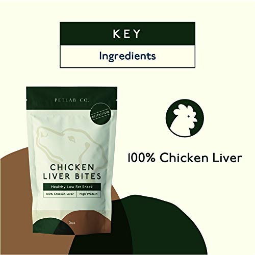 Pet Lab Co. 100 Freeze Dried Chicken Liver Bites Healthy Dog Treats