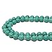 Beads Source Knotted Necklace 72 inches Round Turquoise Handmade Jewelry. (10mm, Green)