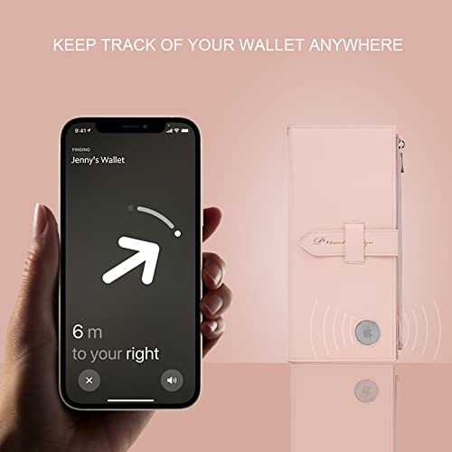 Airtag Passport Wallet for Women, RFID Blocking Passport Holder with