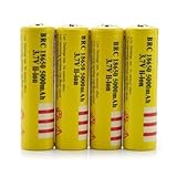 STAND HIGH®4PCS 3.7V 18650 5000mah Rechargeable Lithium Battery with Built-in IC Protection ,can be used for LED flashlight and headlamp