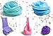 DIY Cloud Slime Kit with Instant Snow Powder, Colorful Butter Fluffy Floam Slime Foam Beads Sprinkles for Girls Boys, Stretchy Premade Cream Bubble Slime Scented, 4 Ball Mud Putty Toy Kids Party Favor