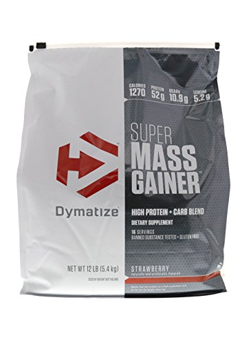 Dymatize Super Mass Gainer, Strawberry, 12 lbs
