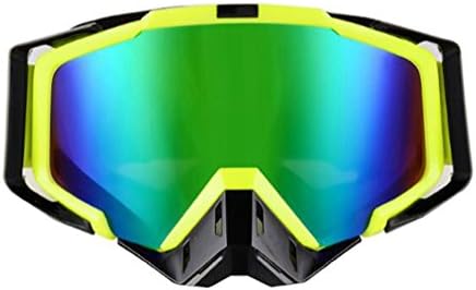 Sports Goggles Eyewere Glasses for Motocross Off-road Trials Enduro Helmet ATV Dirt Bike Motorcycle Yellow Frame Yellow Band and Colorful Lens