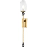 Corbett Lighting 464-01-VB Daith - 1 Light Wall Sconce 33 inches Tall and 6 inches Wide - Vintage Brass Finish