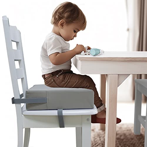Toddler Booster Seat for Dining Table,Two Elastic Seat Belts, Anti Scratch PU SkinFriendly