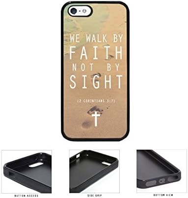 Bible Verse Corinthians 5-7 On Beach Background TPU Rubber Silicone Phone Case Back Cover Apple iPhone 5 5s