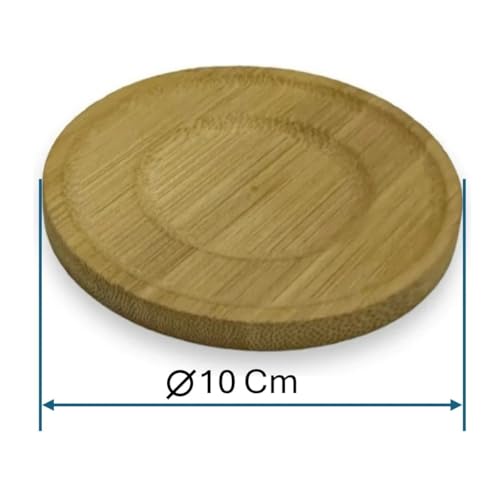 Kit 6 Porta Copos de Bambu 10cm Redondo – Descanso para Copos, Xícaras e Taças – Antimanchas e Sustentável