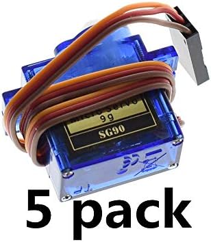 [5-Pack] Mini Micro 9g 1.6kg Servo SG90 for RC 250 450 Helicopter Plane car Boat