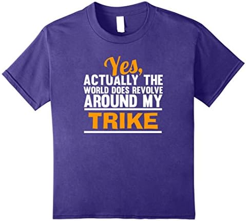 Kids Trike T Shirt | Three Wheeler Motorcycle 12 Purple