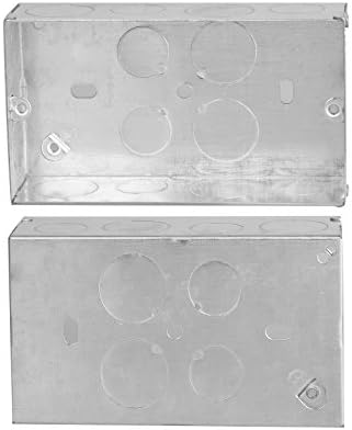 Flush Mount Metal Pattress Electric Back Box Double Flush Mount Metal Box 40mm