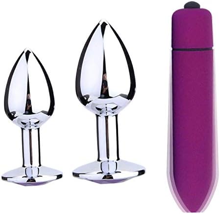 FGTD vibrators Anal Plug Vibrator Sex Toys for Men 3pcs Stainless Steel Butt Plug Metal Waterproof Mini Anal Vibrator Sex Toys T-shirt for Woman Cool Toy