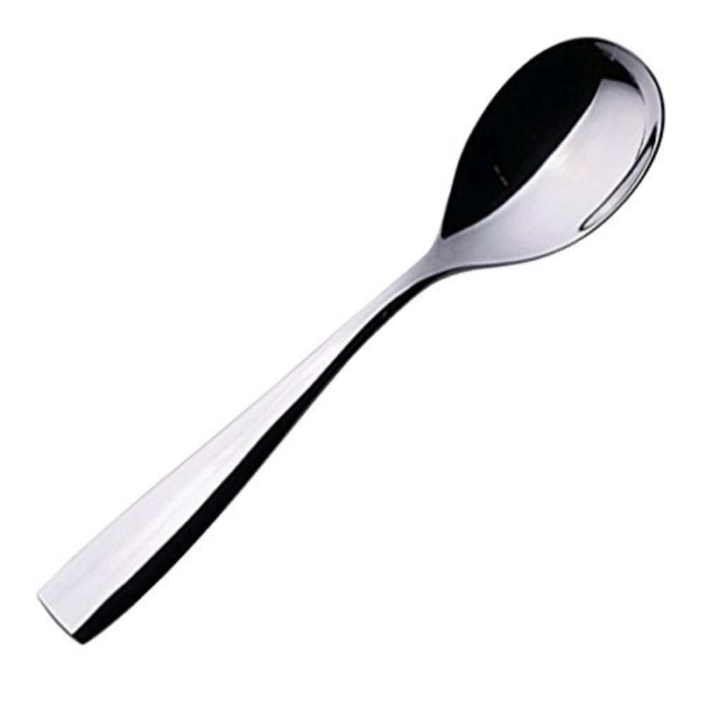 Genware Square Cutlery 18/0 Tea Spoons - Set of 12 - Stainless Steel Teaspoons