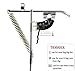 Obecome Carbon Steel Double Spring Fishing Rod Holder Rack with Automatic Tip-Up Hook Setter