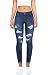 Wax Denim Women's Juniors Distressed Slim Fit Stretchy Skinny Jeans primary