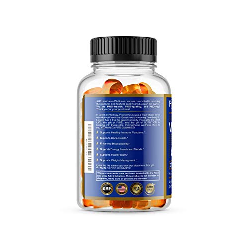 Extra Strength Vitamin D Gummies for Adults 10000 IU Vitamin D3 5000 IU Per Gummy Vitamins
