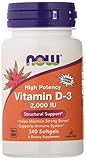 NOW Foods Vitamin D-3, Structural Support 2000 I.U., 240 Softgels