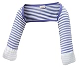 ScratchSleeves | Baby Boys' Stay-On Scratch Mitts Stripes | Blue and Cream | 6 to 9 Months