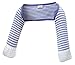 ScratchSleeves | Baby Boys' Stay-On Scratch Mitts Stripes | Blue and Cream | 6 to 9 Months