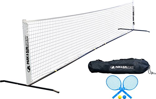 Park & Sun Sports Portable Tennis Net Set with Carrying Bag and Accessories, 15' L x 32" H