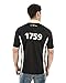 Guinness Arthur Signature Performance Rugby Jersey - Black and Cream Polyester Short Sleeve Polo Shirt