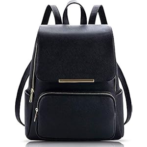 Black Casual Backpack for Stylish Girls