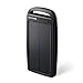 Solar Charger RAVPower 20000mAh Portable Charger Solar Power Bank with Dual 2.4A Outputs, External Battery Pack with Flashlight for Smartphones, Tablets and More(Black)