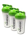 3-Pack!! Isagenix Original Bottle 16 oz Shaker Cup Protein Shaker Bottle with Mixing Technology