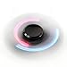 LED Lighting EDC Hand Tri-Spinner Aluminum Fidget Finger Toy For Autism ADHD Anxiety Stress Relief Focus Fingure Spinner and long spins to 2-3Min (Black)