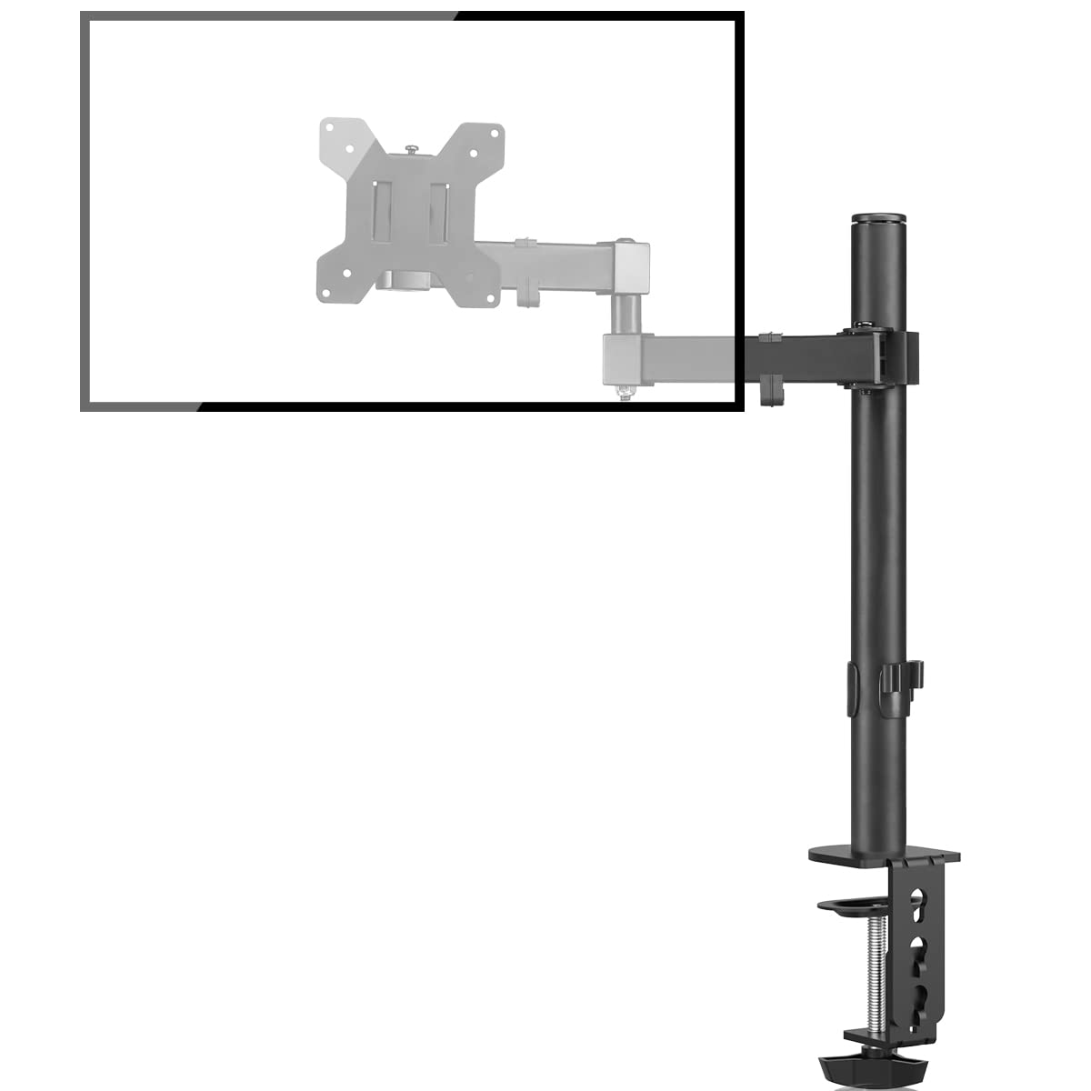 Photo 1 of Bracwiser Monitor Mount Single Fully Adjustable Arm Fits One Screen 13-32 inch 22lbs for Monitor Computer Screen 13 15 17 19 20 22 23 24 26 27 30 32 inch VESA 75 100 (MD7421)