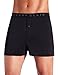 Perry Ellis Men's Luxe Solid Boxer, Black, X-Large