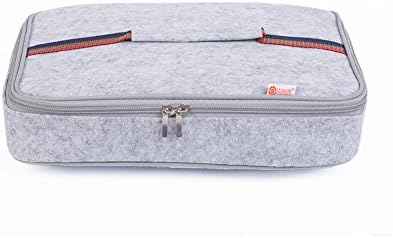 Insulated Casserole Carrier Food Warmer Travel Carry Bag Hot and Cold Food Keeper with Handle 13 x 10 x 2.2 Inches Grey