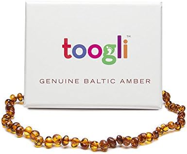 Cognac Baltic Amber Teething Necklace by Toogli
