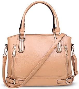 NICOLE&DORIS 女性のハンドバッグ斜め掛けバッグトートバッグショルダーバッグ手提げかばん肩掛けかばん2WAYかっこいいレディースレトロ欧米ファッションおしゃれ優雅カジュアルポーチ柔らかい旅行大容量