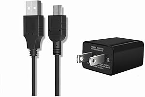 VRLLINKING AC Power Charger & Cable Work for Texas Instruments TI-Nspire, TI Nspire CX, TI Nspire CX CAS, TI Touchpads, TI 84 Plus C, TI 84 Plus C Silver Edition (3.3ft/ Cable+Adapter)