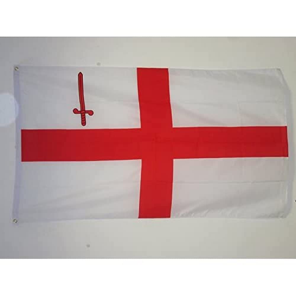 AZ FLAG - City Of London Flag - 3x5 Ft - 100D Polyester London City - England Banner with Two Metal Grommets - Fade Resistant - Vivid Colors - 3' x 5' Feet - 150x90 Cm