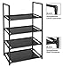 FIDUCIAL HOME 3 Tiers Shoe Rack Organizer 12-15 Pairs Stackable Shoe Storage Shelf Durable for Closet Entryway, Black