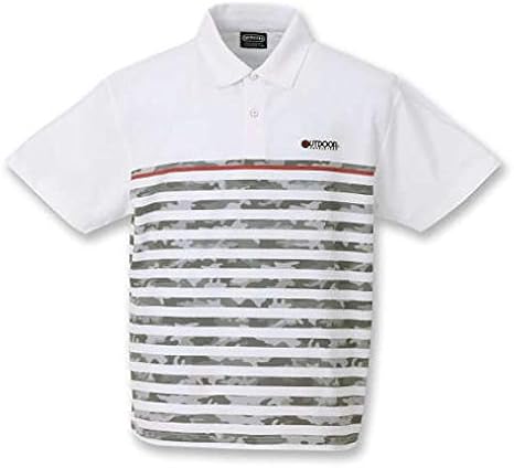 Amazon Outdoor Products 鹿の子 カモフラ ボーダー 半袖 ポロシャツ ホワイト 1258 02 1 大きいサイズ メンズ 3l 4l 5l 6l 8l ポロシャツ 通販