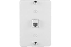 Legrand On-Q WP2002WH Terminating Wall Phone Plate, Single 1 Gang 6P6C RJ25 Phone Jack Wall Plate for Phone Access, White