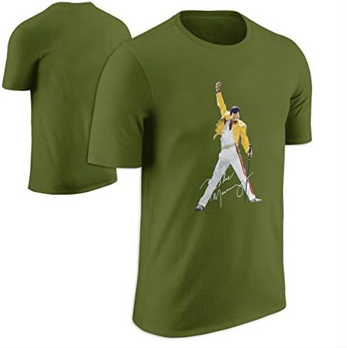 WPAD Men's Queen Band Freddie Mercury Autograph Sign T-shirt
