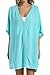 CHERRY CAT Women's Solid Oversized Beach Cover Up for Women Beachwear Green