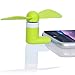 Stouch Mini Portable Dock Cool Cooler Rotating Fan for Micro USB Samsung S7 S7 Edge S5 HTC MOTO Andriud Drive (MicroUSB Green)