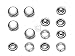 CRAFTMEMORE 40 Sets 10.5MM Pearl Snaps Fasteners for Western Shirt Clothes Popper Studs (40 Sets, Cloudy White)
