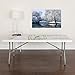 Flash Furniture Elon 6' Rectangular Plastic Folding Event Table with Carrying Handle, Bi-Fold Banquet Table for Indoor/Outdoor Events, White