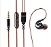 BearBizz EM390 Waterproof Sweatproof Sports/Running/Outdoors Headset Headphones, in-ear Earphones Earbuds with Mic for iPhone Samsung iPod MP3 MP4, and other 3.5mm Jack Devices (Black)