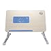 Quze Adjustable Wooden Laptop Desk Notebook Computer Stand with Built in Cooling Fan Portable, Foldable Lap Desk