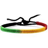 Rastafari Elastic Bracelet with red, Green and Yellow Beads. BOD Marley, Rasta, Reggae and Hippie Bracelet.