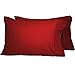 Bare Home Microfiber Pillow Cases - Standard/Queen Size Set of 2 - Cooling Pillowcases - Double Brushed - Red Pillowcases 2 Pack - Easy Care (Standard Pillowcase Set of 2, Red)