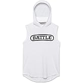 Battle Sports Sleeveless Light Action Face Mask Workout Hoodie - Raglan Cut Sleeveless Hoodie for Adults & Youth