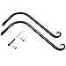 Mkono 2 pcs Hanging Plants Bracket Black Curved Hooks Wall Brackets for Bird Feeders, Planters, Lanterns, Wind Chimes Indoor Outdoor Decor,12 inchthumb 3